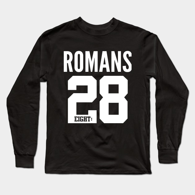 Romans 8:28 Bible Scripture Verse Christian Long Sleeve T-Shirt by sacredoriginals